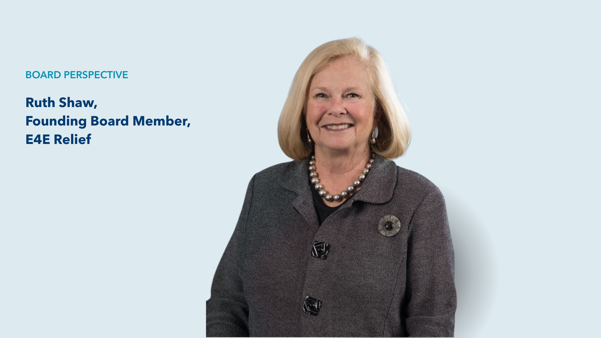 Why I serve on the E4E Relief Board of Directors